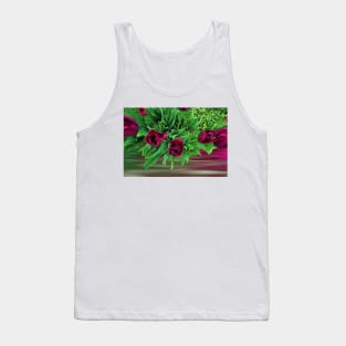 Maroon Tulips Tank Top